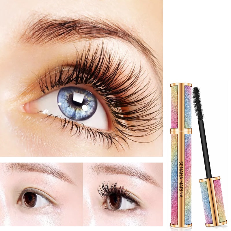 4D Silk Fiber Eyelash Thick Extension Mascara Long Black Lash Eyelash Extension Eyelash Brush Makeup Korea Eye Cosmetics