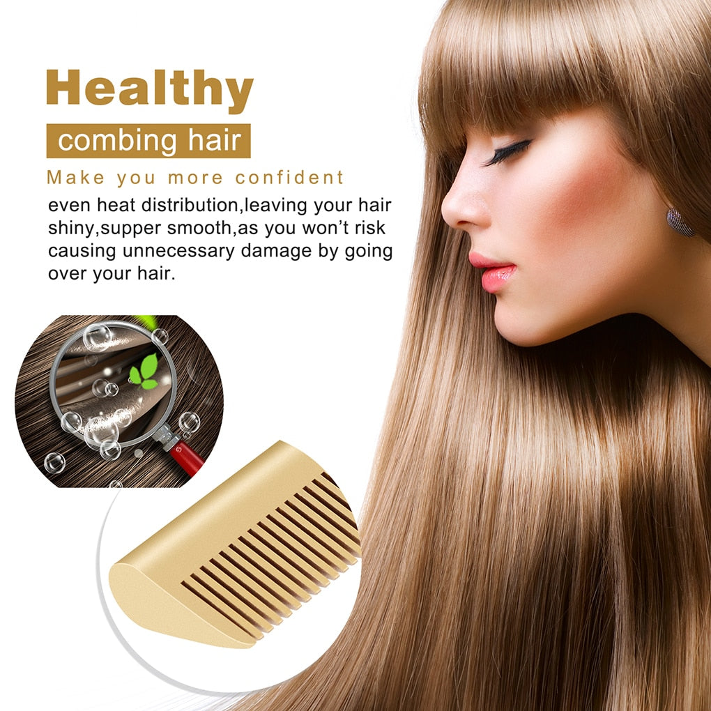 Hair Straightener Hot Comb - Heating Hair Straight Styler Curling Iron