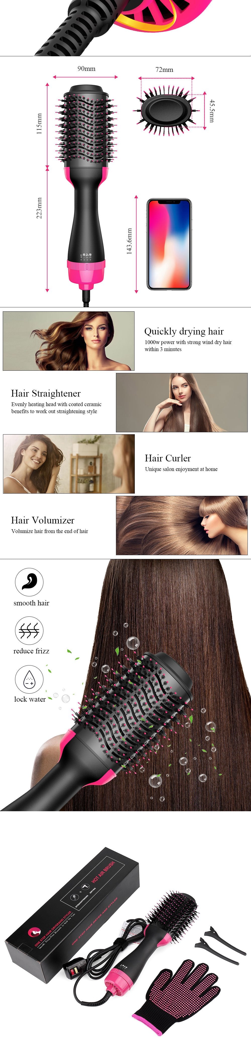 Hot Air Brush Styler and Volumizer