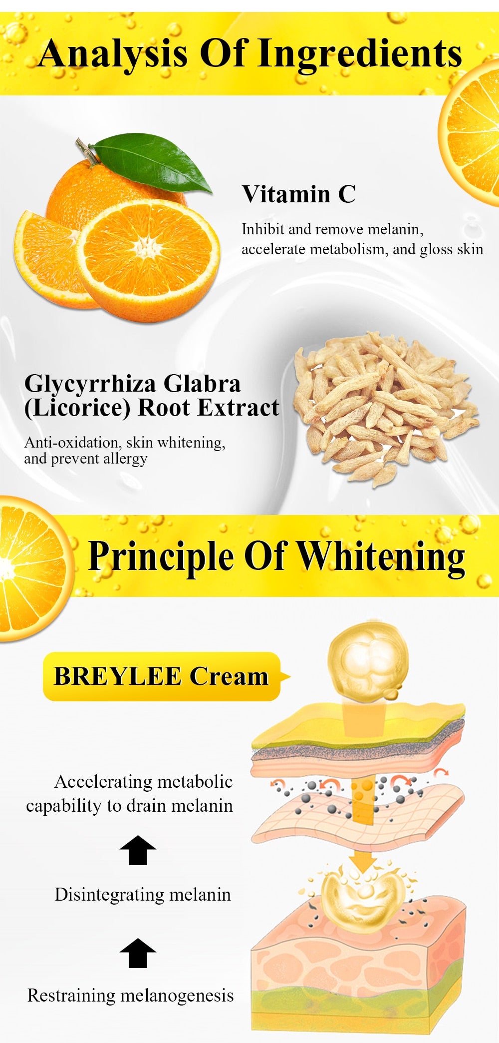 Vitamin C Brightening Remove Dark Spots Facial Repair Fade Serum