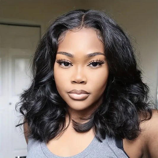Wigs:  U Part Body Wave Bob Wig Short Bob Human Hair Wig 150% Density