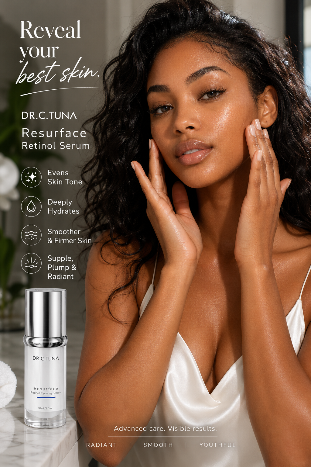 Glow up - Wrinkle Reducer- Look Younger- Smooth Complexion Skin Care Set - Farmasi