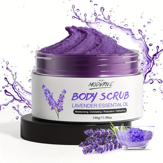 Exfoliating Lavender Essential Oil Sea Salt Body Scrub
