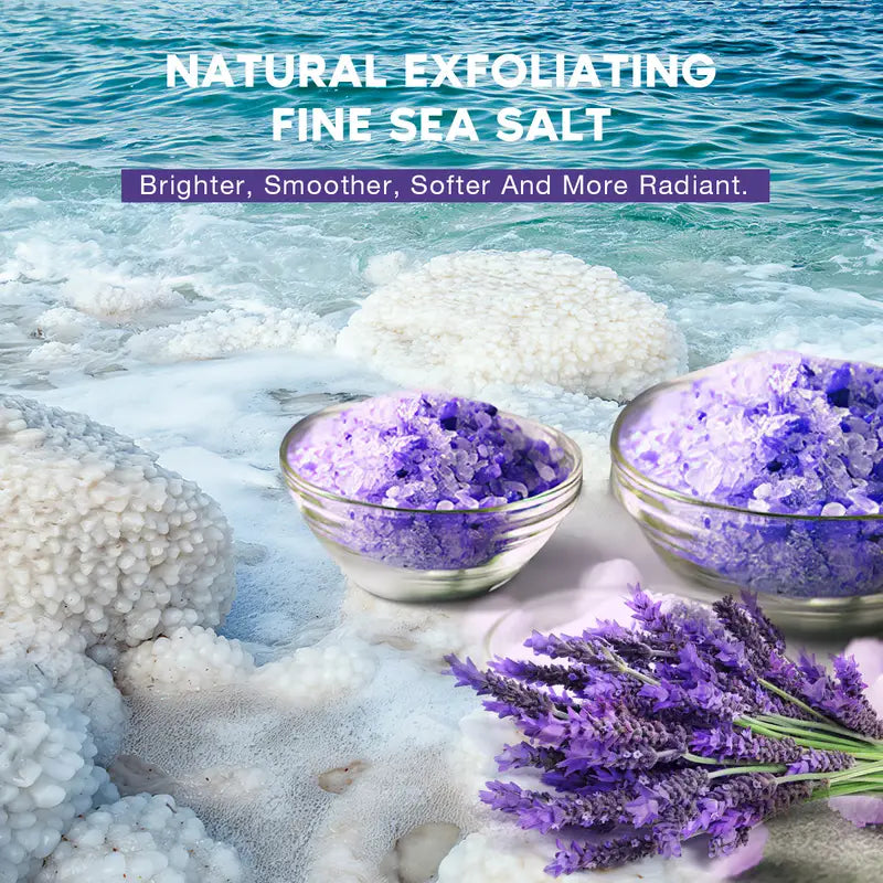 Exfoliating Lavender Essential Oil Sea Salt Body Scrub