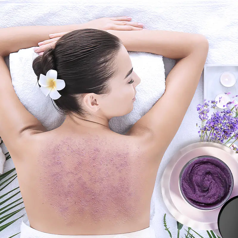 Exfoliating Lavender Essential Oil Sea Salt Body Scrub