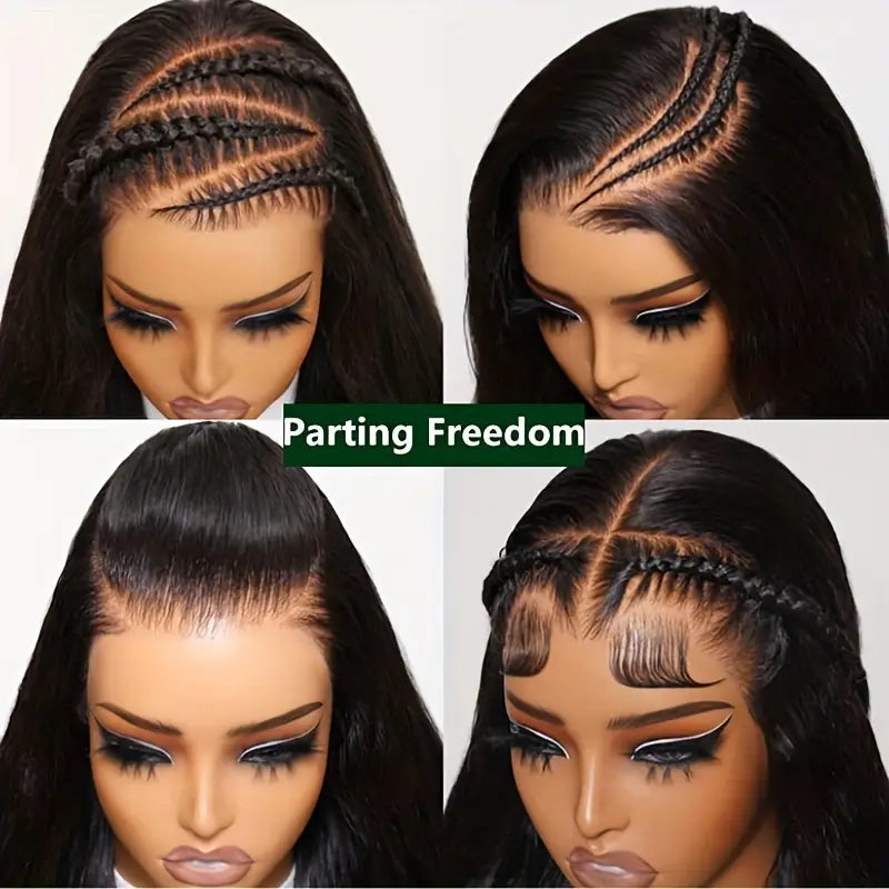 Yaki Straight Natural Put On and Go Glueless Bob Wig  Pre-Cut Lace Closure Wig Hair