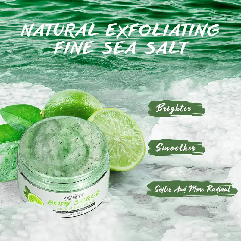 Lemon Body Scrub Natural Organic Dead Sea Salt Exfoliating Scrub