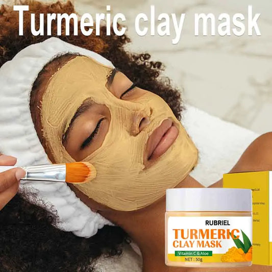 Tumeric Face Brightening Toner Clay Mud Mask with Vitamin C and Aloe