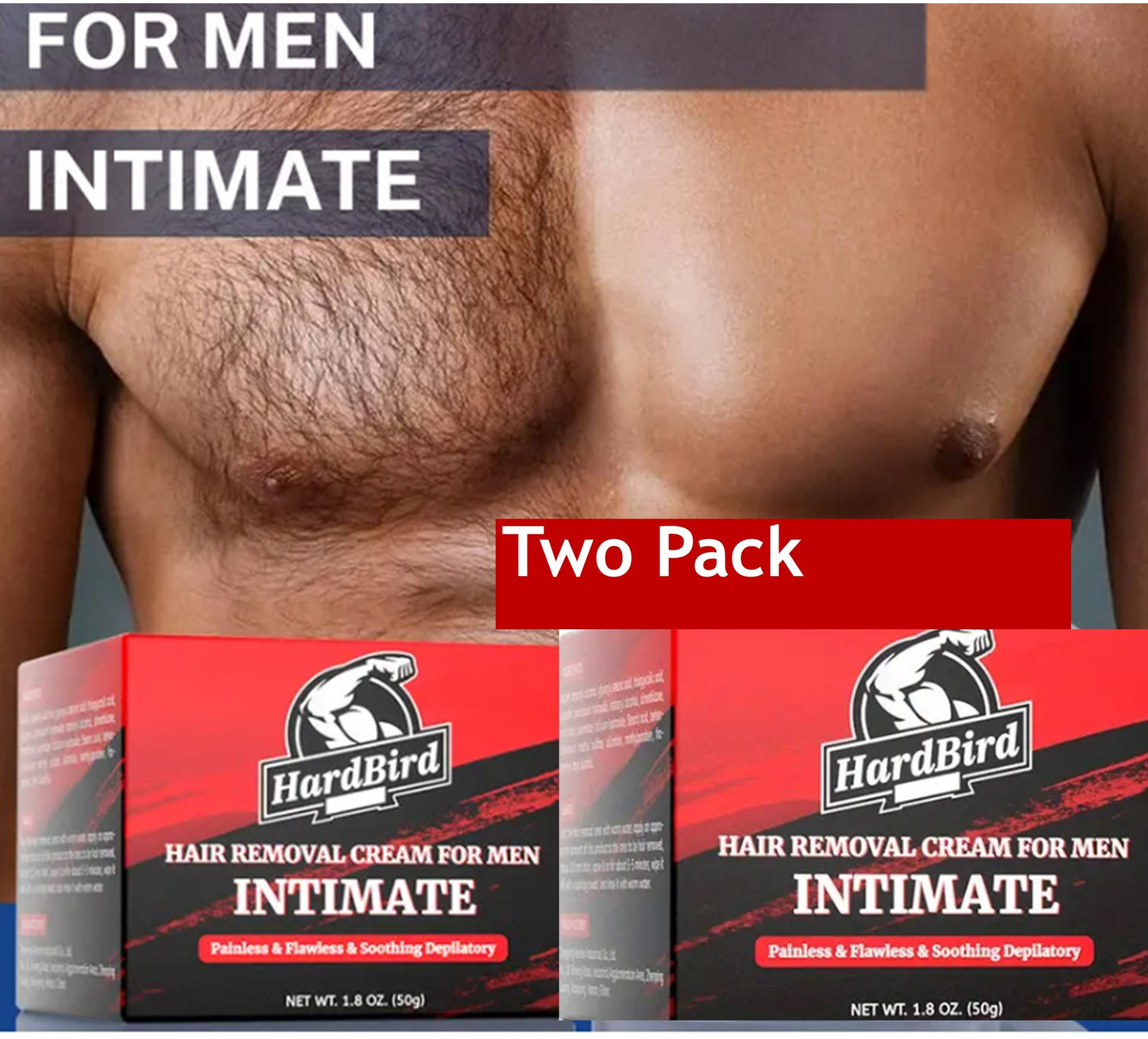 Hair Removal Cream For Men - Two pack
