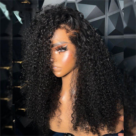 Real HD Lace Front Wig Kinky Curly 4C Textured Edges Skinlike