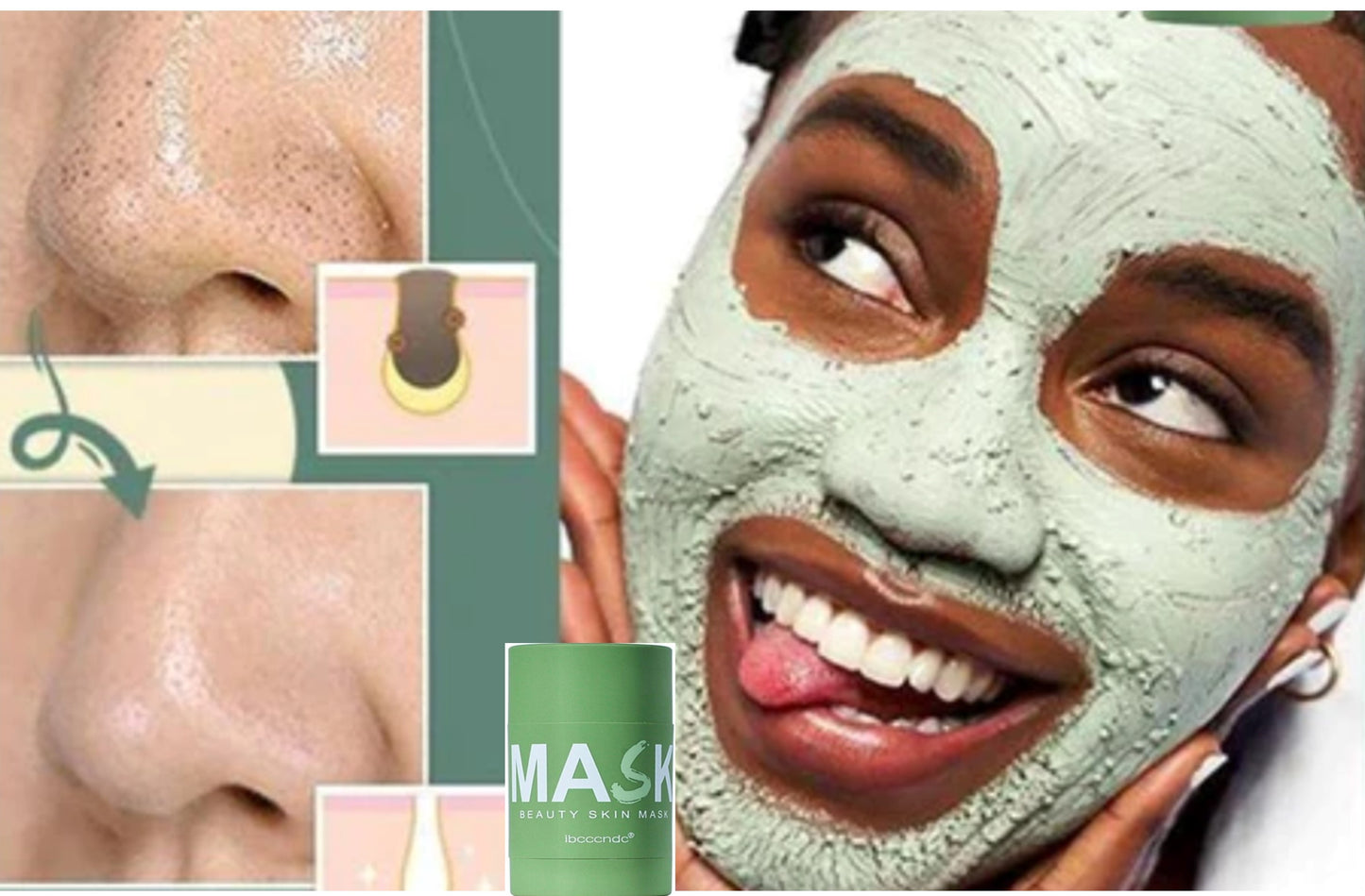 1 Green Tea Deep Cleanse Oil Control Clay Mask Face Scrub