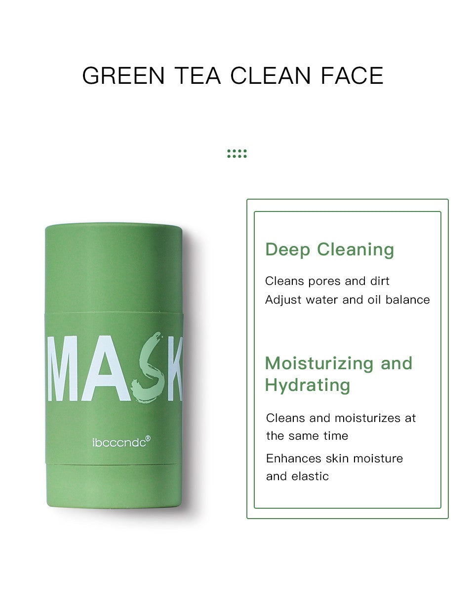 1 Green Tea Deep Cleanse Oil Control Clay Mask Face Scrub