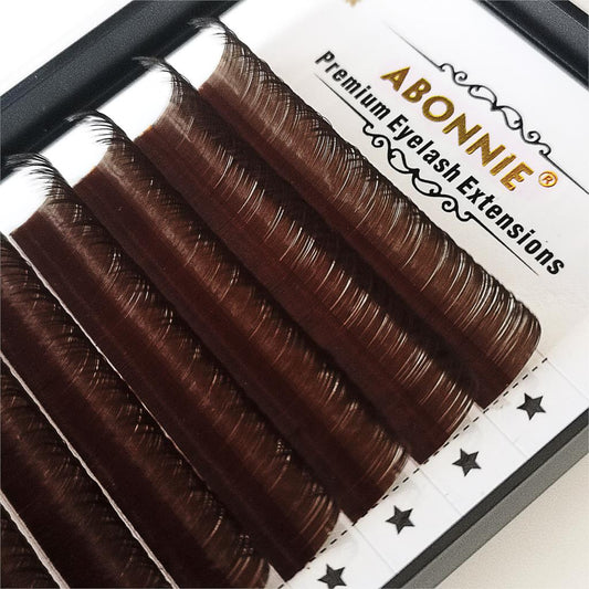 Dark Brown Individual Eyelash Extension Color Fake Eye Lashes Mink Eyelash Extension 100% real