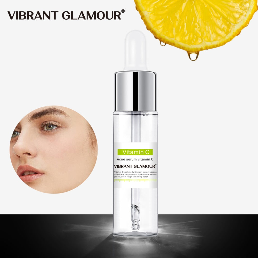 VIBRANT GLAMOUR Vitamin C Whitening Face Serum Hyaluronic Acid Cream Remover Acne Treatment Fade Dark Spots Anti-Aging Skin Care