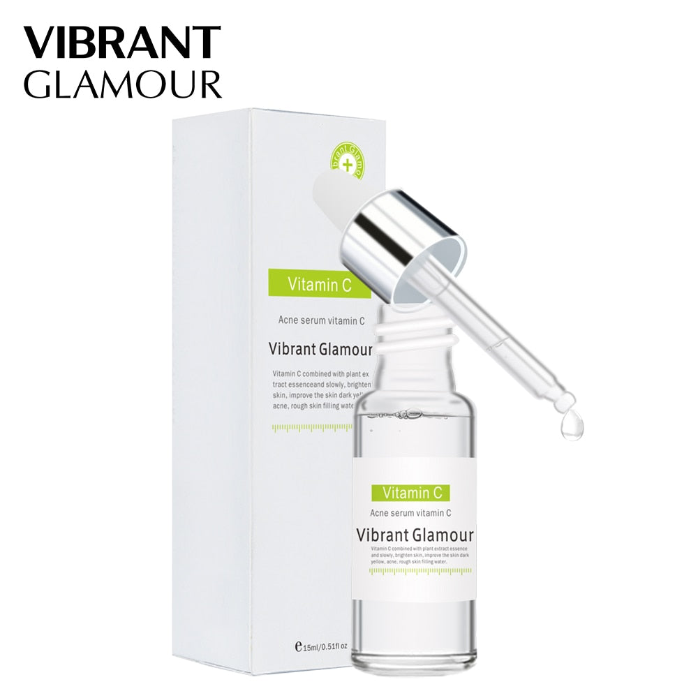 VIBRANT GLAMOUR Vitamin C Whitening Face Serum Hyaluronic Acid Cream Remover Acne Treatment Fade Dark Spots Anti-Aging Skin Care
