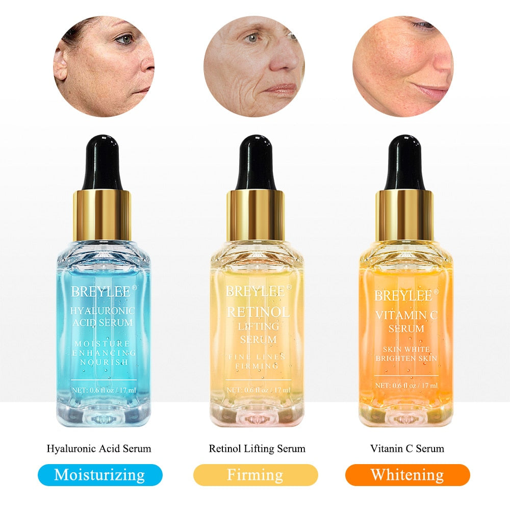 24k Gold Serum Series Hyaluronic Acid Vitamin C Whitening Face Skin Care Rose Nourish 24k Gold Firm Soothing Repair Essence 1pcs