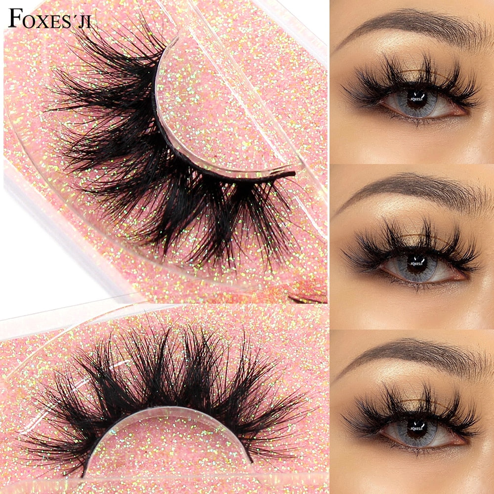 3D Mink Lashes Fluffy Soft Wispy Volume Natural long Reusable Eyelashes