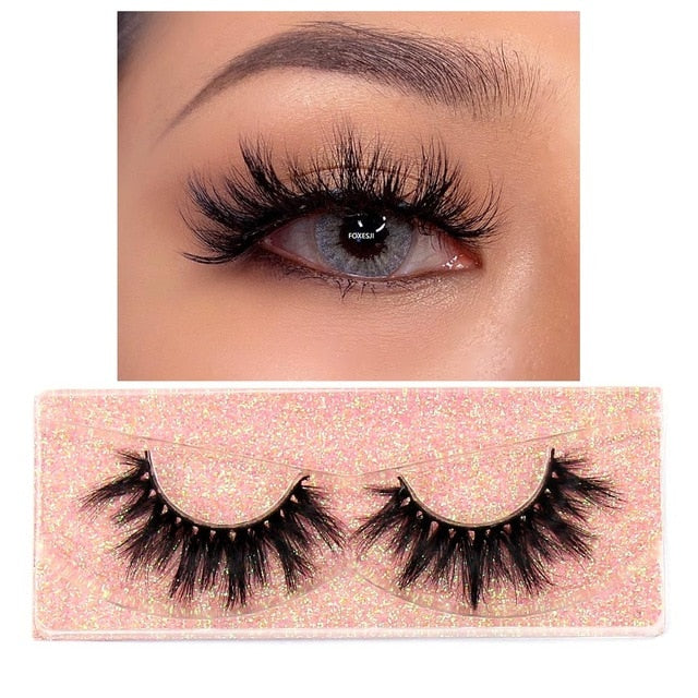 3D Mink Lashes Fluffy Soft Wispy Volume Natural long Reusable Eyelashes