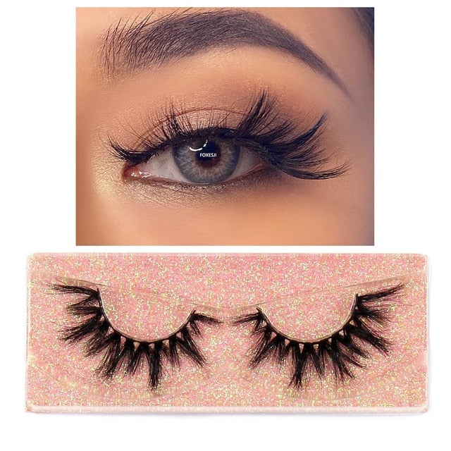 3D Mink Lashes Fluffy Soft Wispy Volume Natural long Reusable Eyelashes