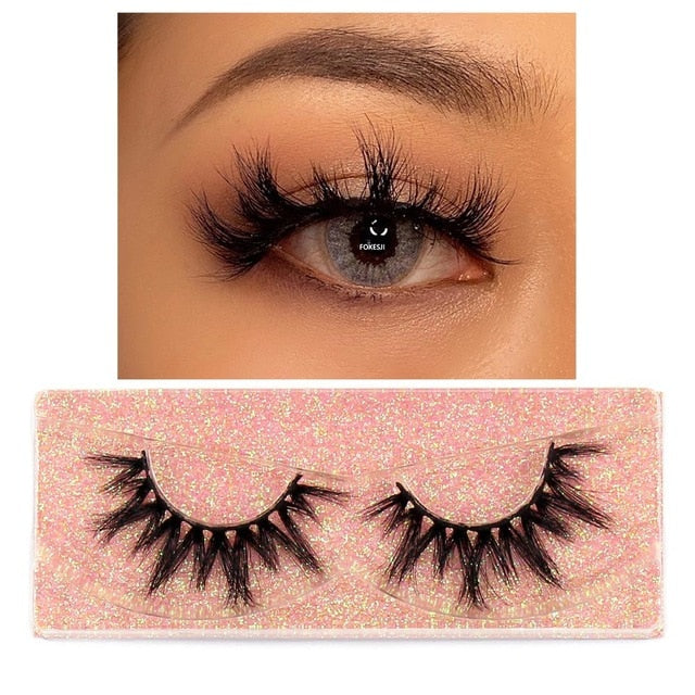 3D Mink Lashes Fluffy Soft Wispy Volume Natural long Reusable Eyelashes