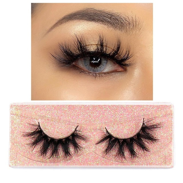 3D Mink Lashes Fluffy Soft Wispy Volume Natural long Reusable Eyelashes