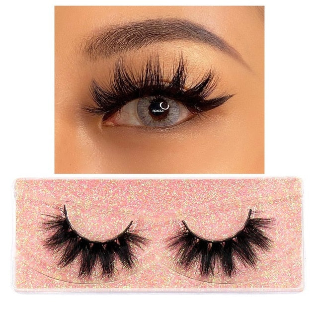 3D Mink Lashes Fluffy Soft Wispy Volume Natural long Reusable Eyelashes