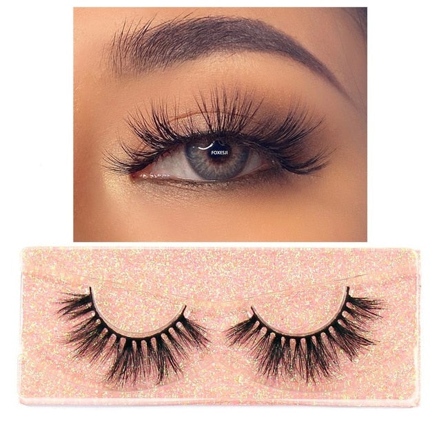 3D Mink Lashes Fluffy Soft Wispy Volume Natural long Reusable Eyelashes