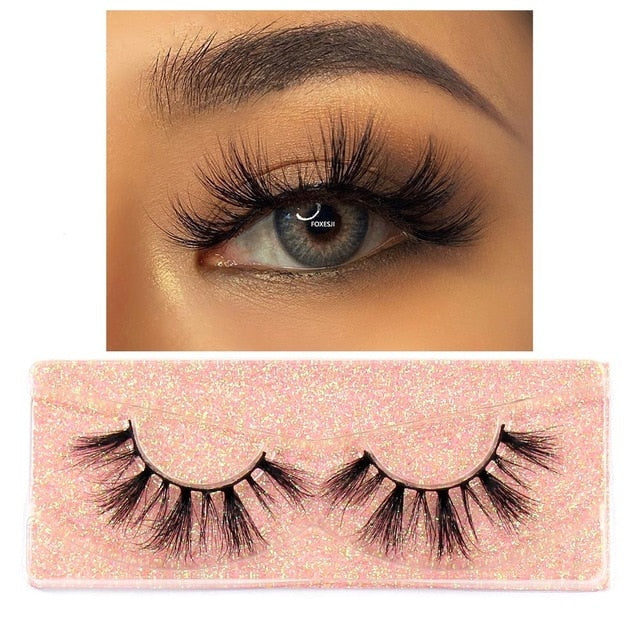 3D Mink Lashes Fluffy Soft Wispy Volume Natural long Reusable Eyelashes