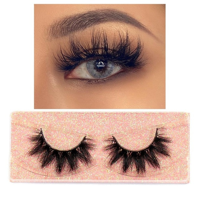 3D Mink Lashes Fluffy Soft Wispy Volume Natural long Reusable Eyelashes