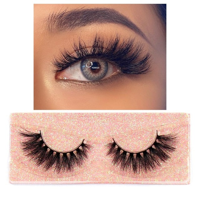 3D Mink Lashes Fluffy Soft Wispy Volume Natural long Reusable Eyelashes