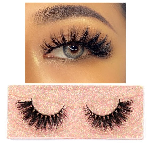 3D Mink Lashes Fluffy Soft Wispy Volume Natural long Reusable Eyelashes