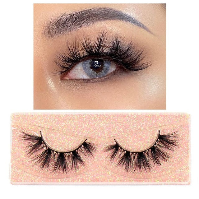 3D Mink Lashes Fluffy Soft Wispy Volume Natural long Reusable Eyelashes