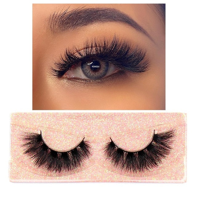 3D Mink Lashes Fluffy Soft Wispy Volume Natural long Reusable Eyelashes