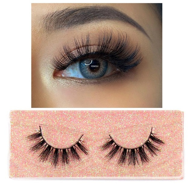 3D Mink Lashes Fluffy Soft Wispy Volume Natural long Reusable Eyelashes