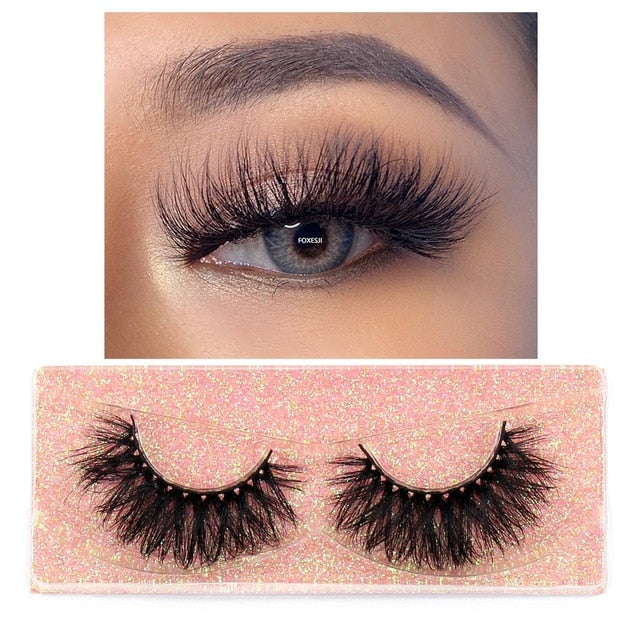 3D Mink Lashes Fluffy Soft Wispy Volume Natural long Reusable Eyelashes