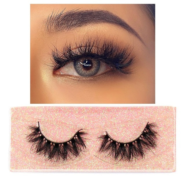 3D Mink Lashes Fluffy Soft Wispy Volume Natural long Reusable Eyelashes