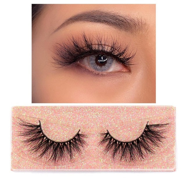 3D Mink Lashes Fluffy Soft Wispy Volume Natural long Reusable Eyelashes