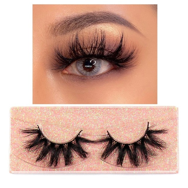 3D Mink Lashes Fluffy Soft Wispy Volume Natural long Reusable Eyelashes