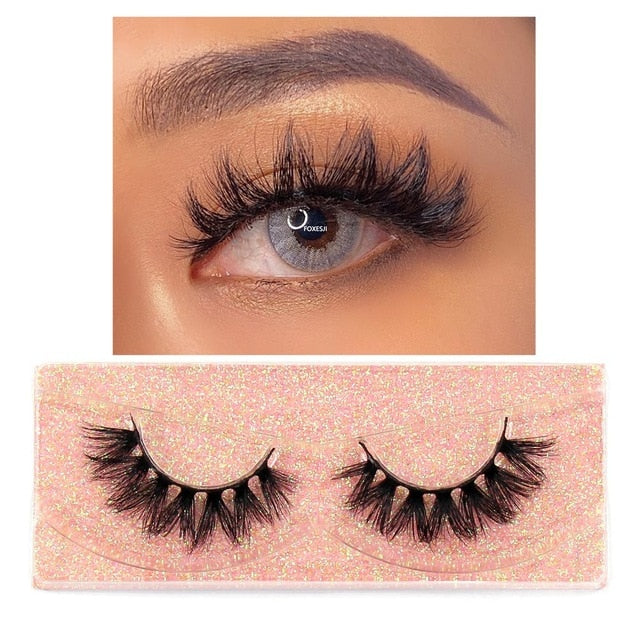 3D Mink Lashes Fluffy Soft Wispy Volume Natural long Reusable Eyelashes