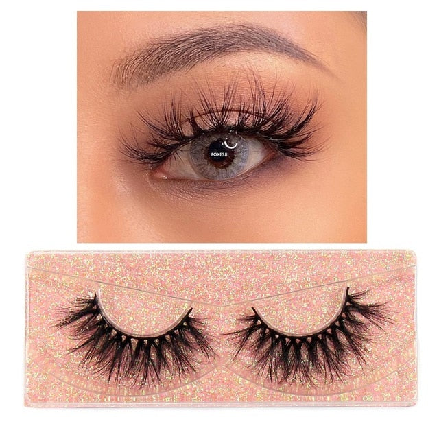 3D Mink Lashes Fluffy Soft Wispy Volume Natural long Reusable Eyelashes