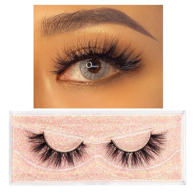 3D Mink Lashes Fluffy Soft Wispy Volume Natural long Reusable Eyelashes