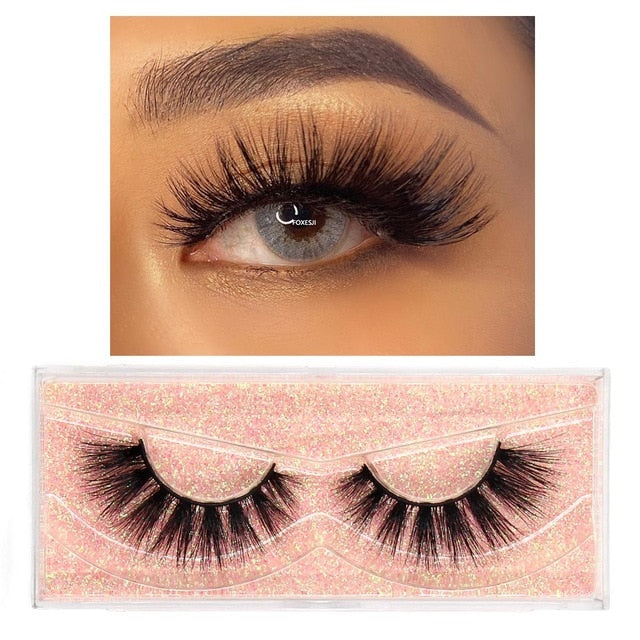 3D Mink Lashes Fluffy Soft Wispy Volume Natural long Reusable Eyelashes