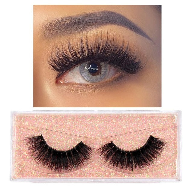 3D Mink Lashes Fluffy Soft Wispy Volume Natural long Reusable Eyelashes