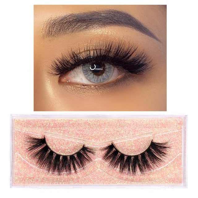 3D Mink Lashes Fluffy Soft Wispy Volume Natural long Reusable Eyelashes