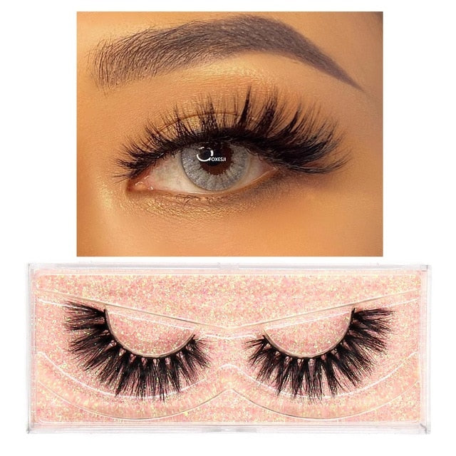 3D Mink Lashes Fluffy Soft Wispy Volume Natural long Reusable Eyelashes