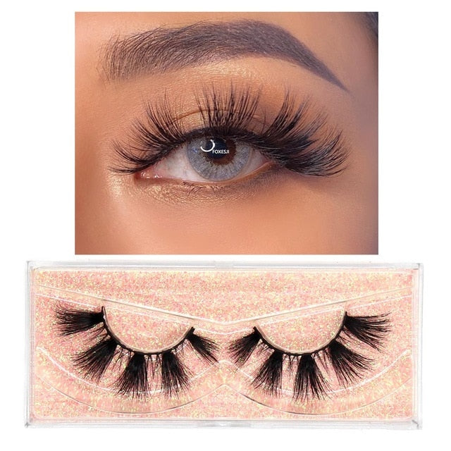 3D Mink Lashes Fluffy Soft Wispy Volume Natural long Reusable Eyelashes