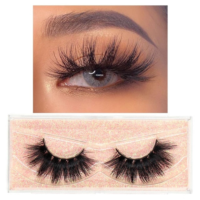 3D Mink Lashes Fluffy Soft Wispy Volume Natural long Reusable Eyelashes