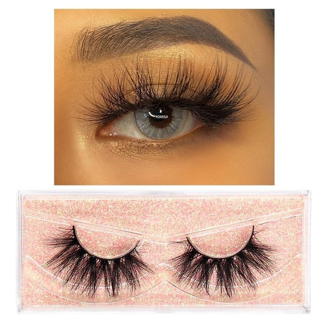 3D Mink Lashes Fluffy Soft Wispy Volume Natural long Reusable Eyelashes