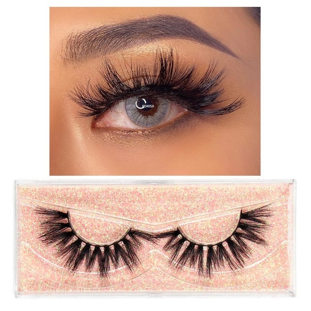 3D Mink Lashes Fluffy Soft Wispy Volume Natural long Reusable Eyelashes