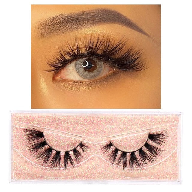 3D Mink Lashes Fluffy Soft Wispy Volume Natural long Reusable Eyelashes